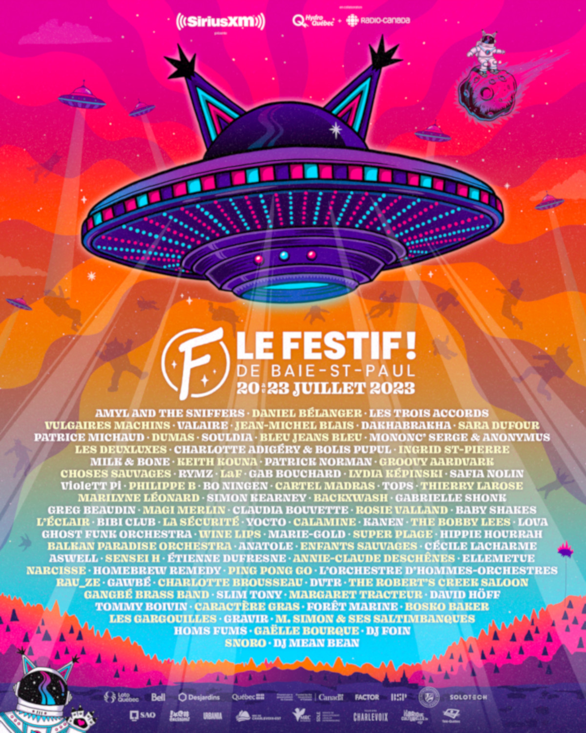 La progammation du Festif! de Baie StPaul 2023 Le Canal Auditif